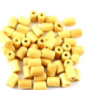 Ξύλινες χάντρες 100 τμχ φυσικό 0.3*0.5mm ksx0017