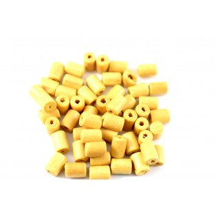 Ξύλινες χάντρες 100 τμχ φυσικό 0.3*0.5mm ksx0017