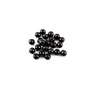 Ξύλινες χάντρες 60 τμχ μαύρο  12mm ksx0016