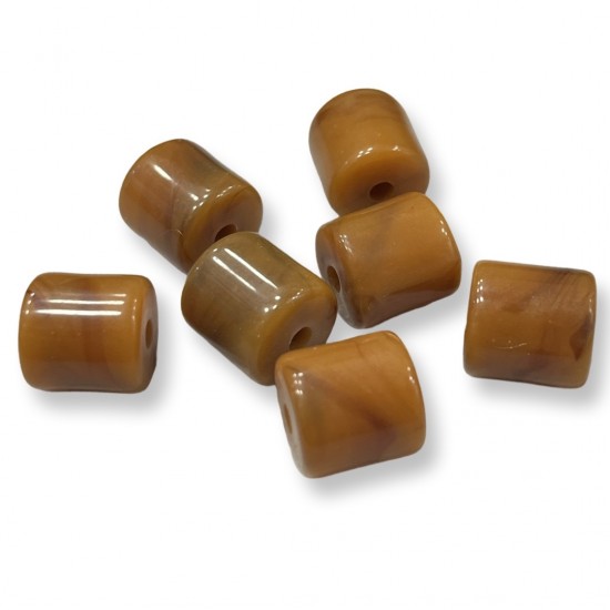 Ακρυλική χάντρα  καφέ  12x11.5mm