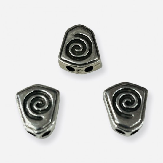 Μεταλλικός Θυρεός 15 * 10 mm Ασημί
