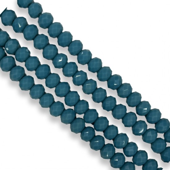 Κρυσταλλάκια 8 m.m Τιρκουάζ  40cm 2x72-144 τεμ