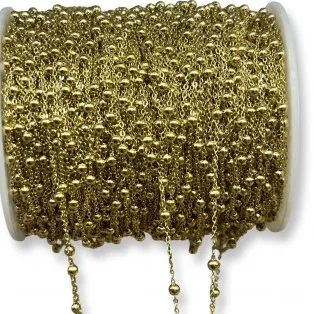 Ατσάλινη αλυσίδα επίχρυσο 1x1.2mm