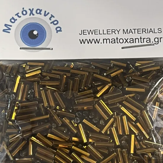 Γυάλινο Μακαρόνι Καφέ 7mm 64gr