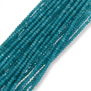 Jade  χανδρες ταγιε  aqua -τιρκουαζ  χρώμα 3*4 mm