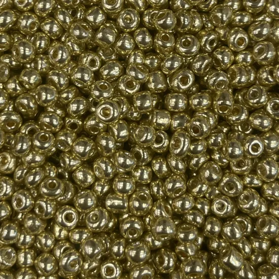 Χάντρα Ροκάι Χρυσή 6/0 3.5-4mm Τρύπα 1.2mm – 500gr