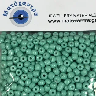 Γυάλινο Χαντράκι 6/0 Βεραμάν 4mm με Τρύπα 0.7mm – Συσκευασία 65gr