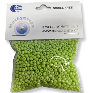 Γυάλινο Χαντράκι preciosa λαχανί   3mm 40gr
