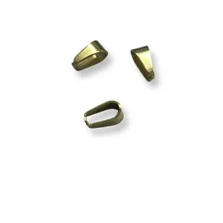 Aτσάλινο κλιπ επίχρυσο 8*4mm