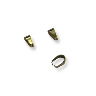 Aτσάλινο κλιπ επίχρυσο  7*3mm