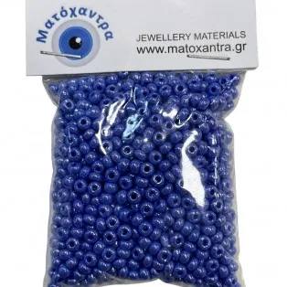 Γυάλινα χαντράκια preciosa μπλε-λιλα  4mm-40gr preciosa 