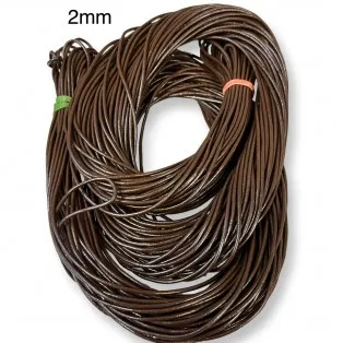Γνήσιο δέρμα  καφέ 2mm-6m