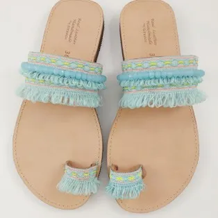 Σανδάλι δερμάτινο boho βεραμάν