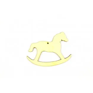 Ξύλινο άλογο φυσικό 7.5*5.5cm-5τμχ/ks_18