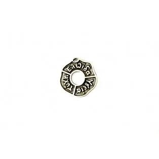 Μεταλλική ρόδα με ευχές 4.5cm