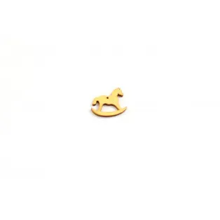 Ξύλινο καρουζέλ φυσικό 2,1 *2,5cm-25τμχ/KS224