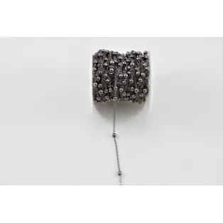 Μπρούτζινη αλυσίδα black nickel 3,4mm/m
