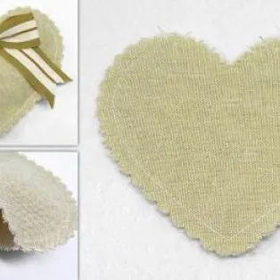 Πουγκί καρδιά φυσικό 12*12cm/20άδα