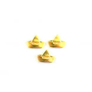 Μεταλλική βαρκούλα  επιχρυσωμένη  1*1,2cm