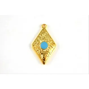 Μεταλλικός ρόμβος με σμάλτο 2,6*1,6cm-10τμχ/me029