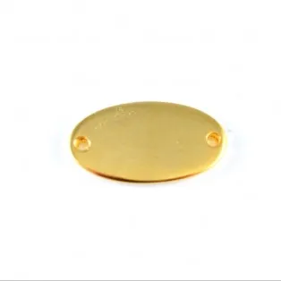 Μεταλλική ταυτότητα επίχρυση 2*1cm-12τμχ/mx049