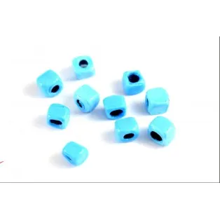 Γυάλινη γαλάζια χάντρα 12*12mm-12τμχ/xg001