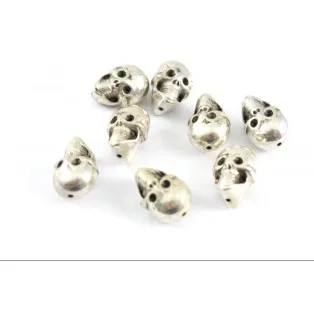 Μεταλλική νεκροκεφαλή 2*1,5cm-8τμχ/mad026