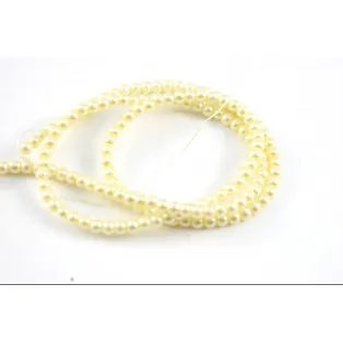 Πέρλα γυάλινη κρεμ 4mm-280τμχ/pg020