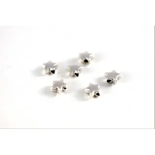 Μεταλλικά αστεράκια ασημί 6mm