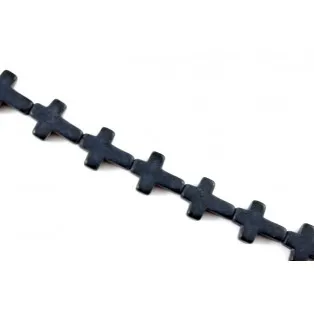 Χαουλίτης  σταυρός μεσαίος  μαύρο  1,5 * 1,2 cm
