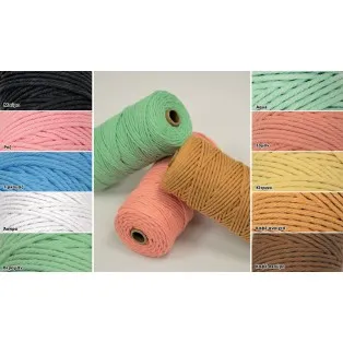 Κορδονι βαμβακερο στριφτο   μακραμε 3mm x 100m