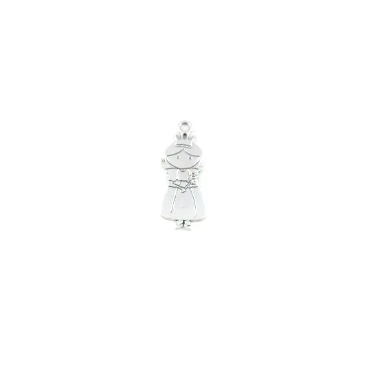 Μεταλλική πριγκίπισσα ασημί 4.8 * 1.9cm