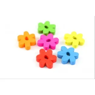 Ξύλινο λουλούδι 2cm-30τμχ/ks347