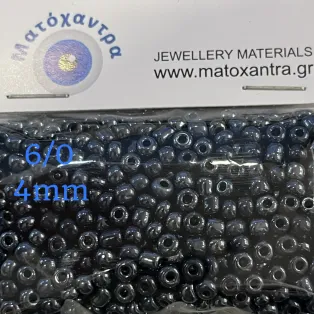 Γυάλινο Χαντράκι PRECIOSA αιματίτη   6/0 -4mm 40 gr