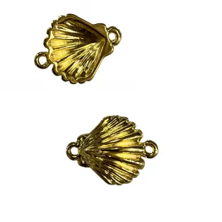 Μεταλλικό κοχύλι  επίχρυσο  2*1,5cm